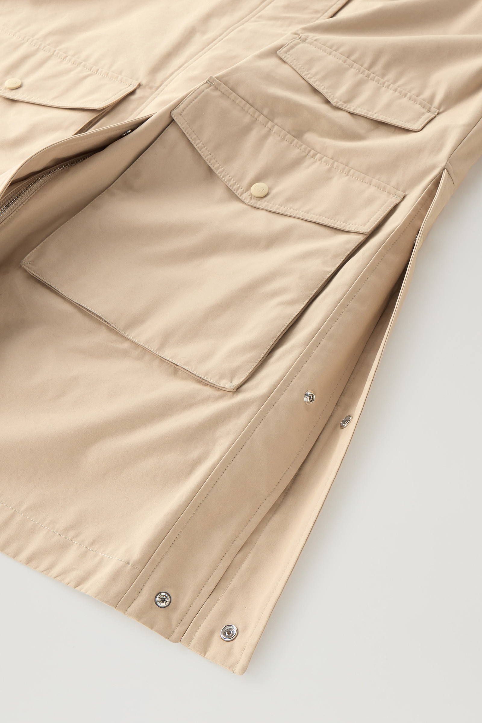 3-in-1 Sideline Parka in Soft Byrd Cotton with Detachable Padded Vest Beige photo 12 | Woolrich