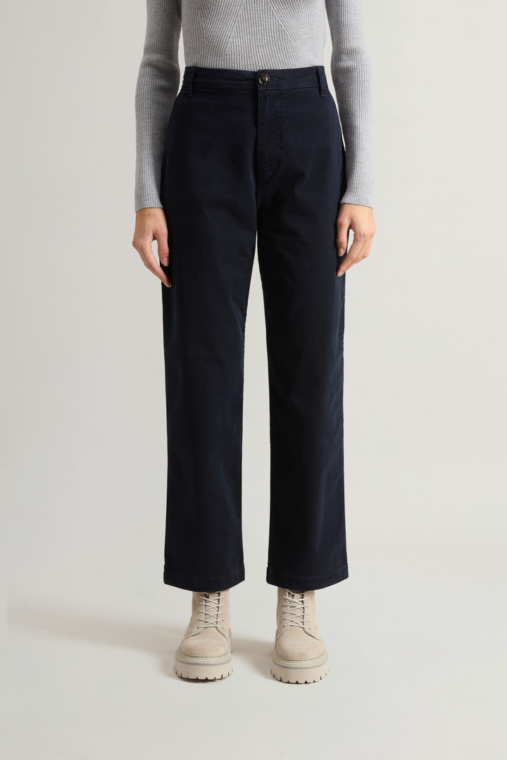 Pantalon chino teint en pièce en coton élastique Bleu photo 2 | Woolrich