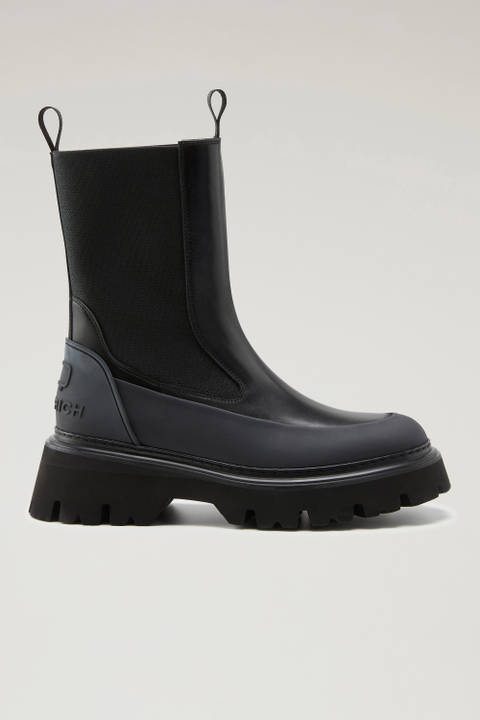 Chelsea Boots with Lugged Sole Black | Woolrich