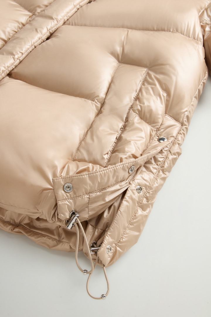 Aliquippa Down Jacket in Glossy Nylon Beige photo 9 | Woolrich