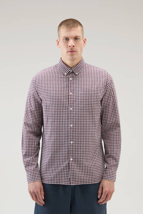 Checked Madras Shirt in Pure Cotton Red | Woolrich