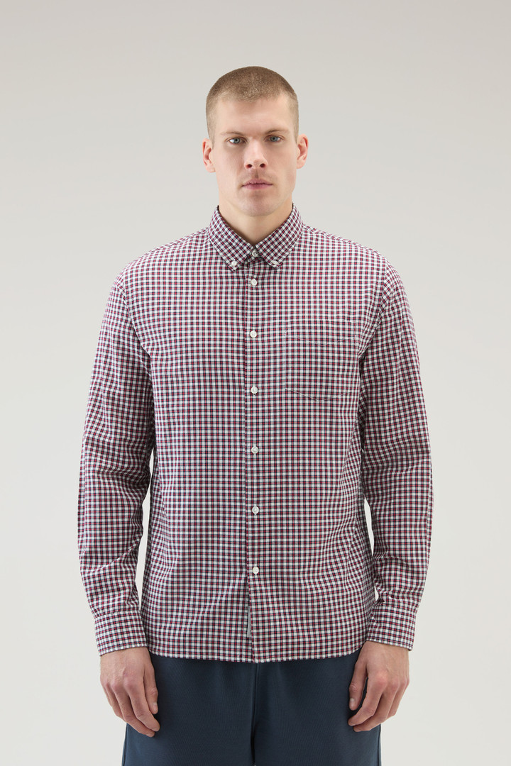 Checked Madras Shirt in Pure Cotton Red photo 1 | Woolrich