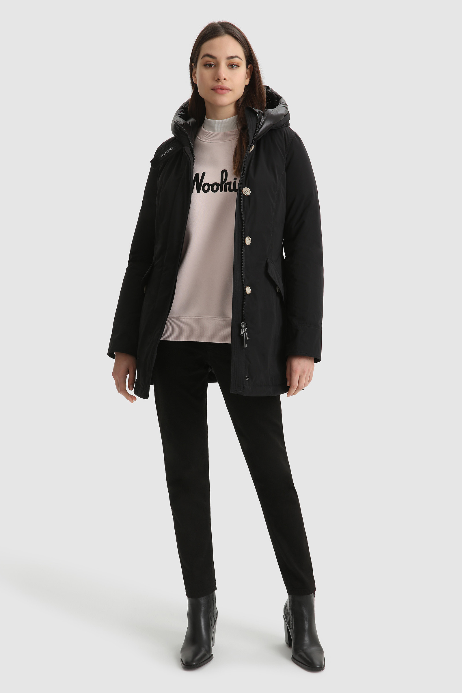 Cotton Sweatshirt with Logo Pink photo 2 | Woolrich