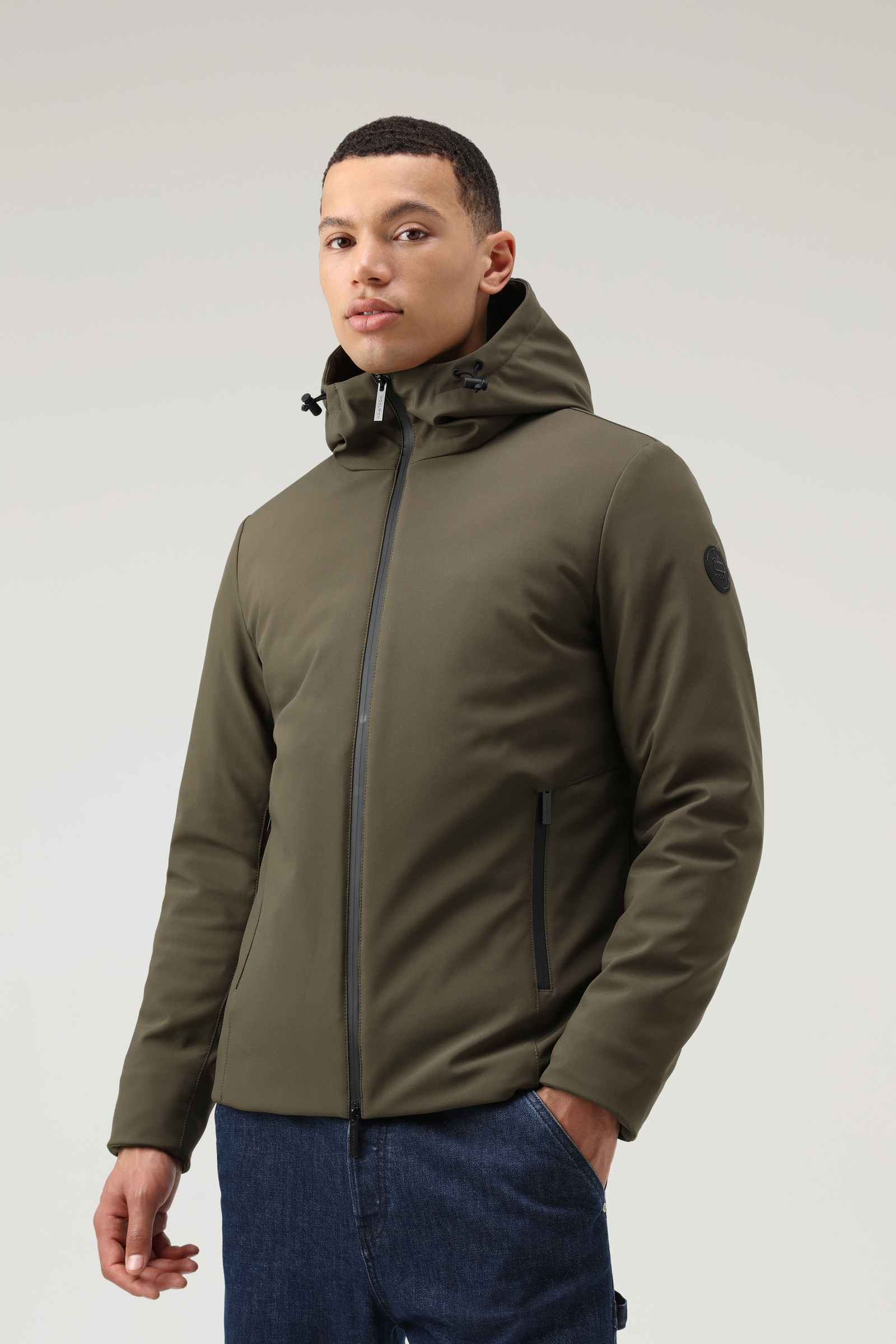 Men's Pacific Softshell Jacket Green | Woolrich USA