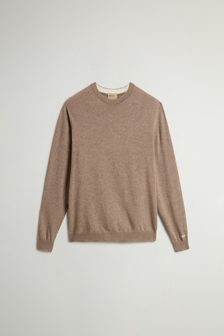 Pure Wool Crewneck Sweater Brown photo 5 | Woolrich