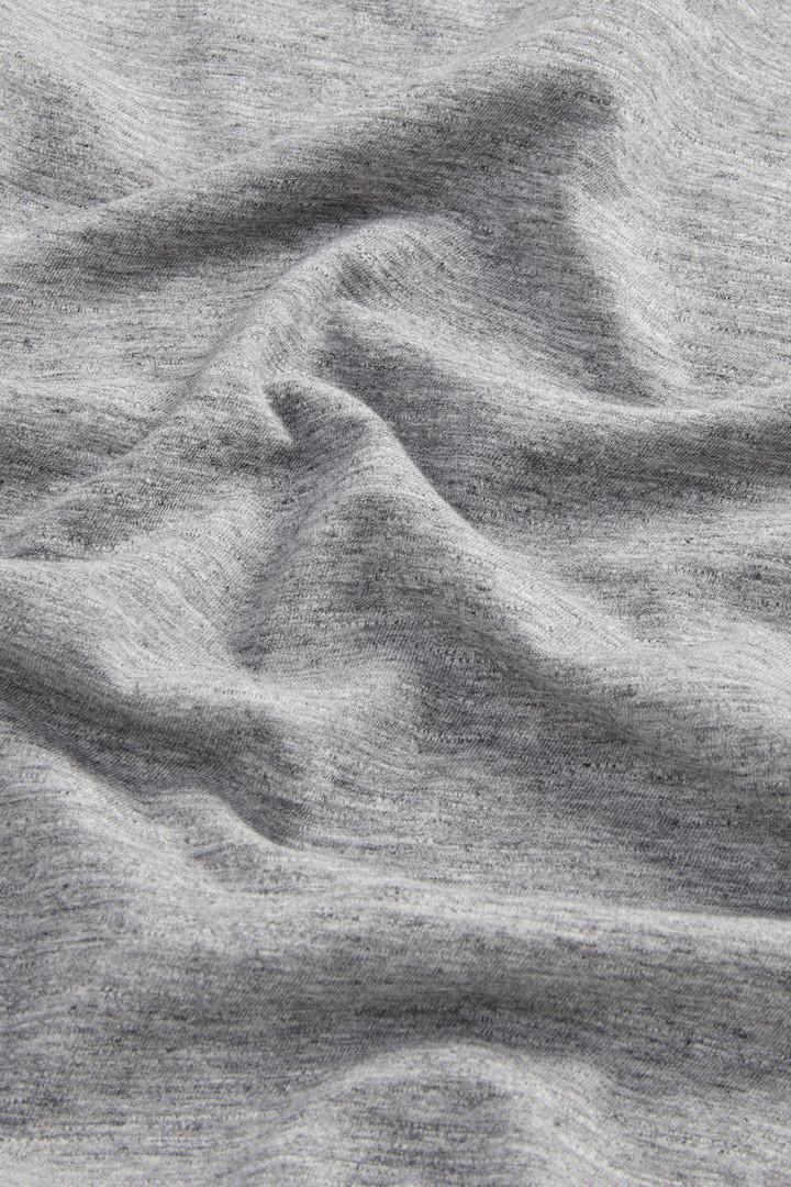 T-Shirt in Pure Cotton Mouliné Gray photo 7 | Woolrich