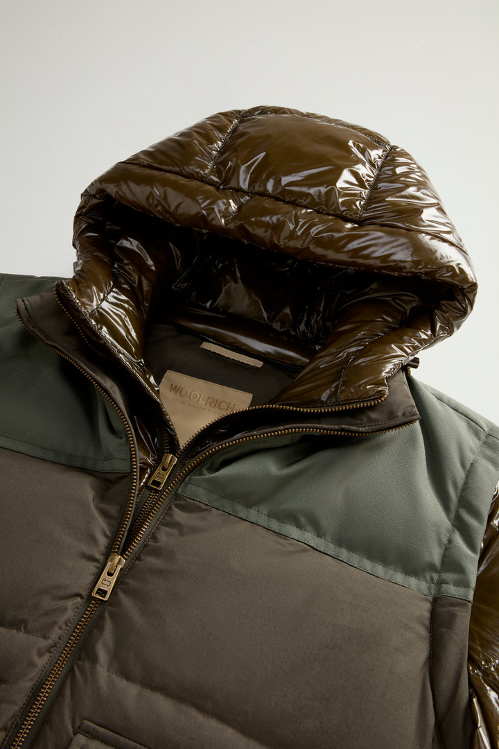 Hybride Daunenjacke mit abnehmbaren Ärmeln und Kapuze Grün photo 2 | Woolrich
