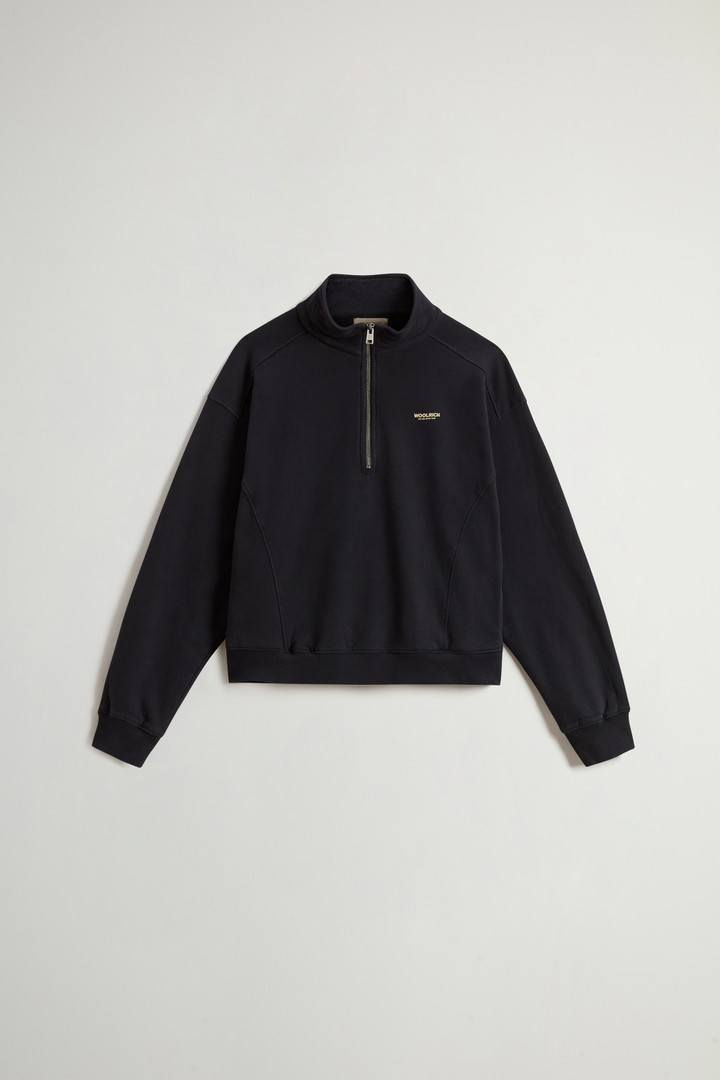 Sweatshirt mit hohem Kragen aus reiner Baumwolle Schwarz photo 5 | Woolrich