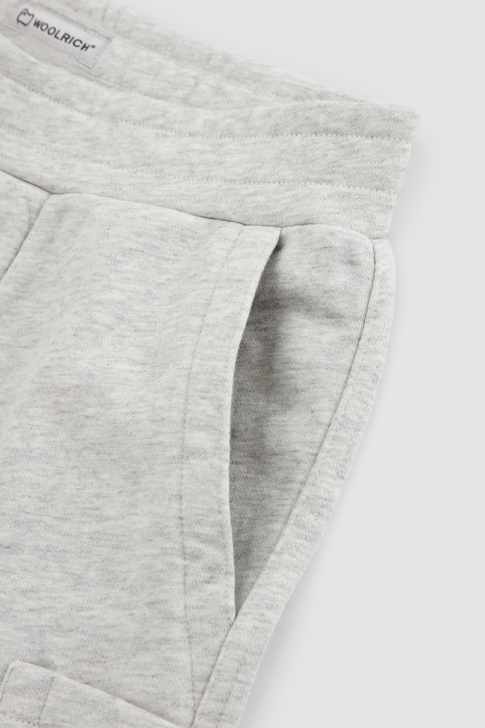 Pantalones cortos de niño de algodón orgánico afelpado grey photo 3 | Woolrich