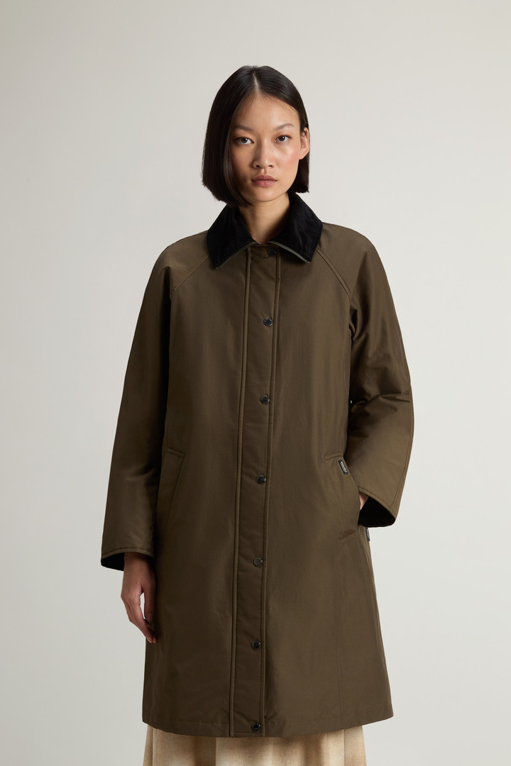 Ramar Cloth Coat with Corduroy Collar Green photo 1 | Woolrich