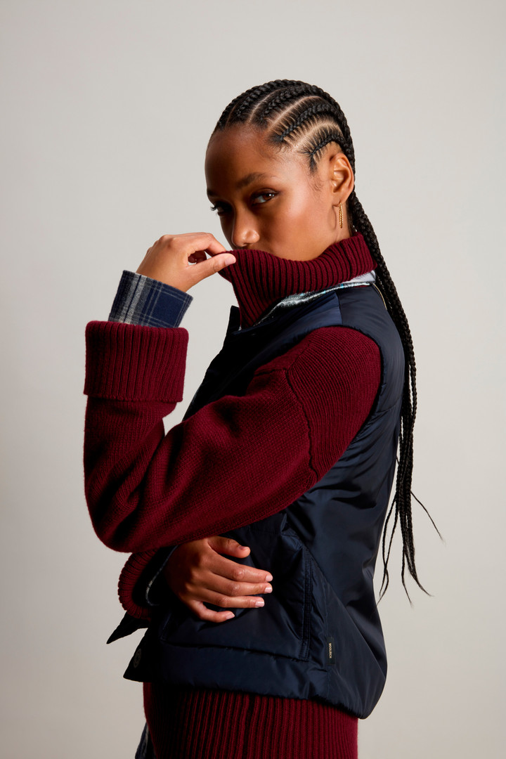 Crewneck Nylon Vest Blue photo 9 | Woolrich