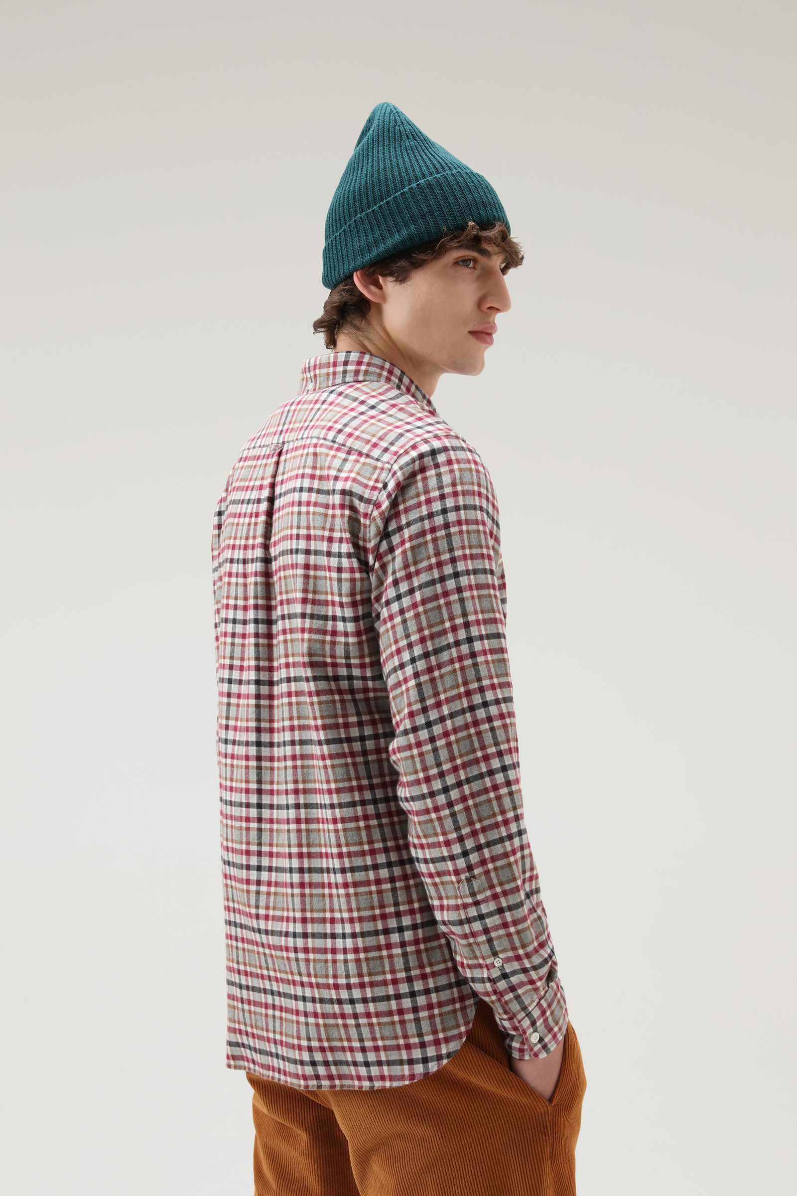 Klassisches Karo-Shirt aus Baumwolle und Wolle Rot photo 3 | Woolrich