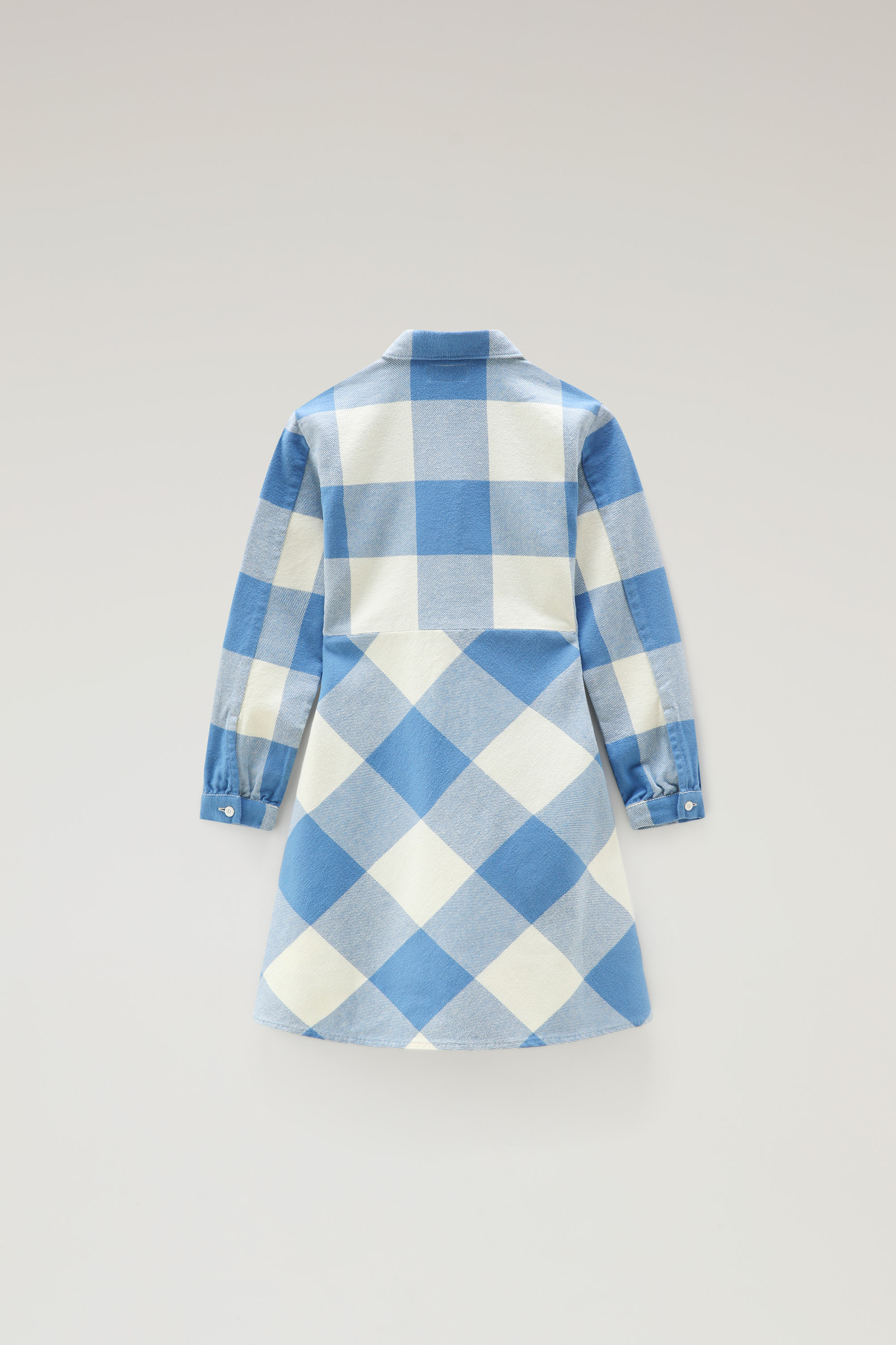 Girls' Buffalo Check Flannel Dress Blue photo 2 | Woolrich