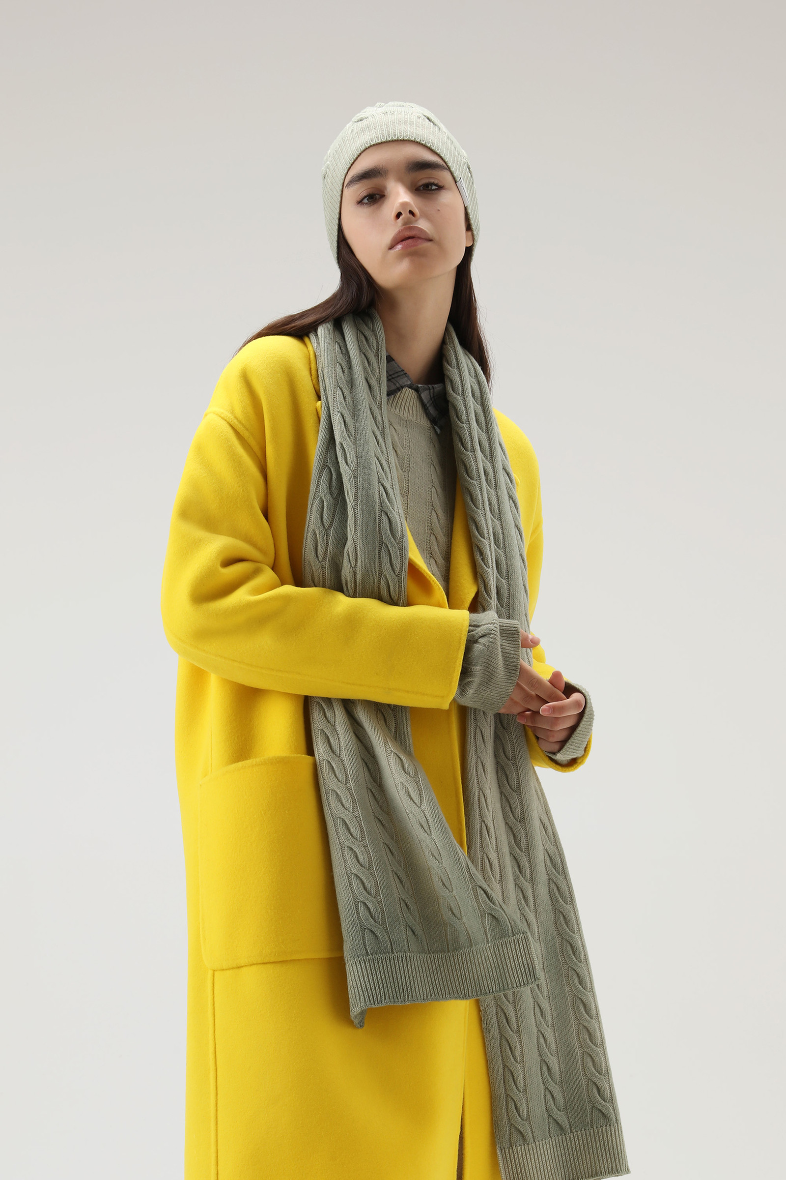 Manteco Virgin Double Wool Coat Yellow photo 4 | Woolrich