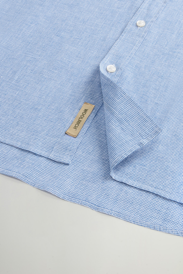 Linen- and Cotton-Blend Shirt Blue photo 8 | Woolrich