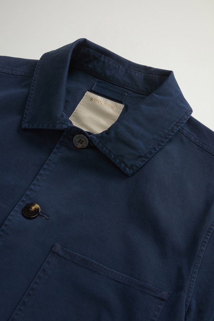 COTTON TWILL CHORE JACKET GD Blau photo 2 | Woolrich