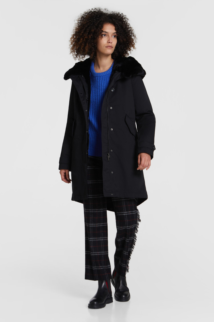 Parka Literary en fourrure de lapin rex