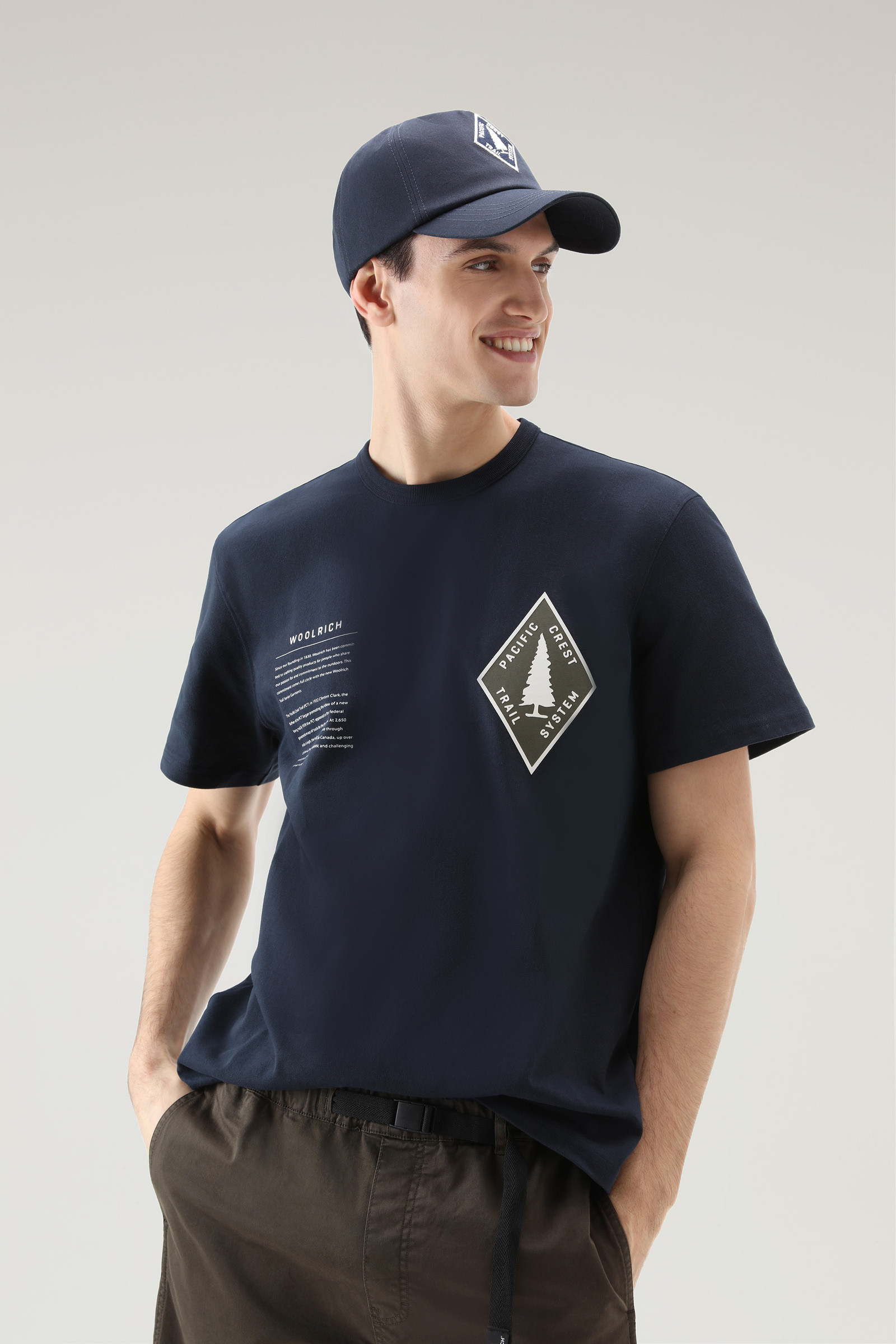 T-shirt U.S. Trails aus reiner Baumwolle blau photo 4 | Woolrich