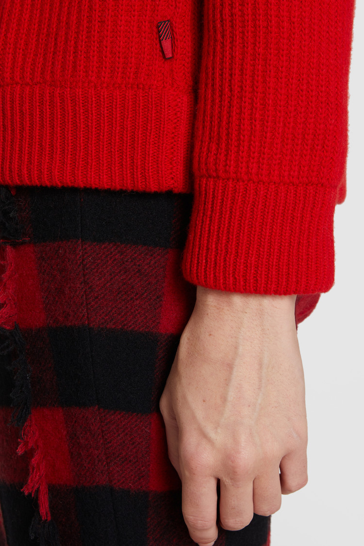 Wollpullover mit Rundhalsausschnitt
