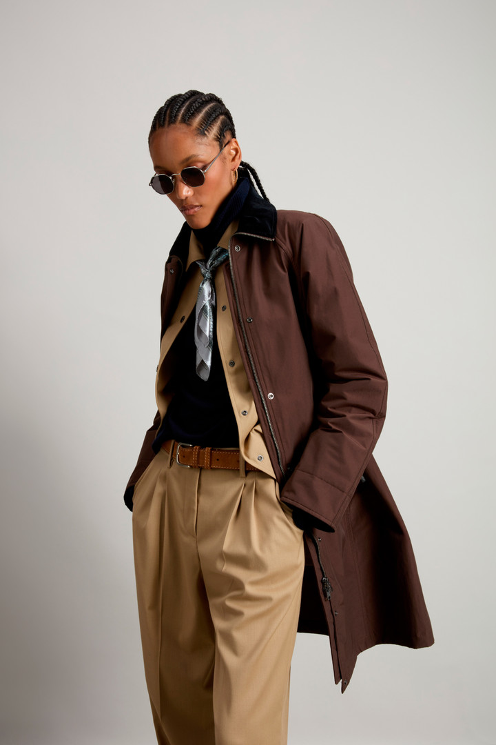 Ramar Cloth Coat with Corduroy Collar Brown photo 9 | Woolrich