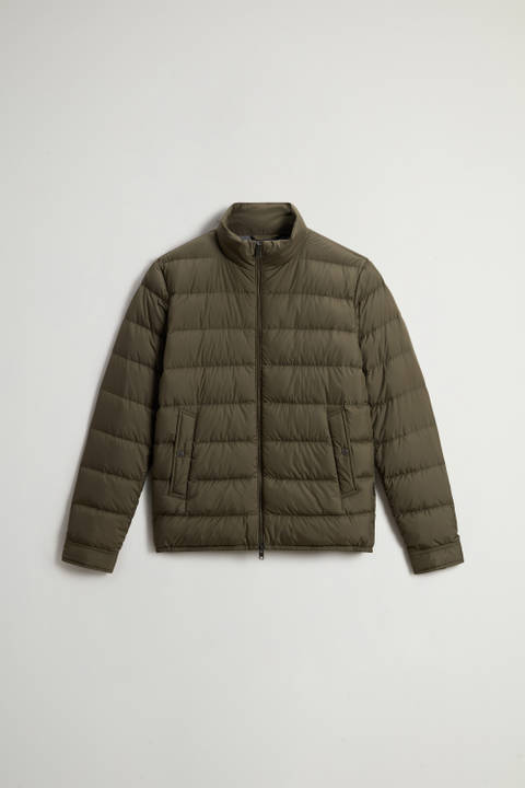 Lightweight Down Jacket in Microfiber Green photo 2 | Woolrich