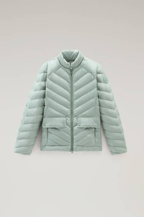 Veste courte rembourrée avec matelassage à chevron Vert photo 2 | Woolrich