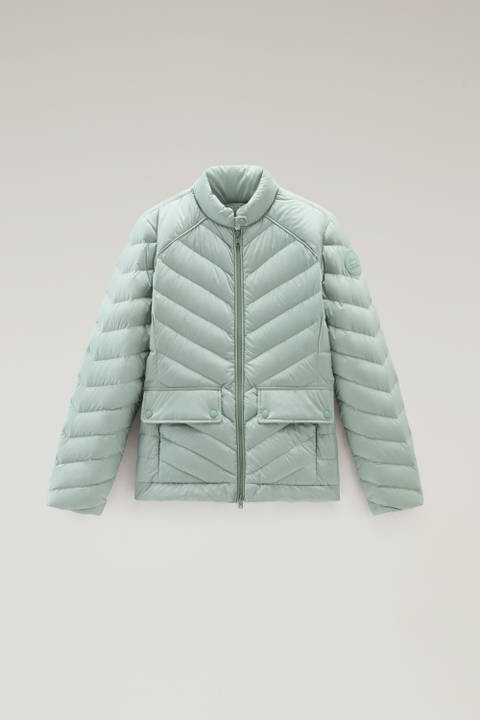 Short Padded Jacket with Chevron Quilting Green photo 2 | Woolrich