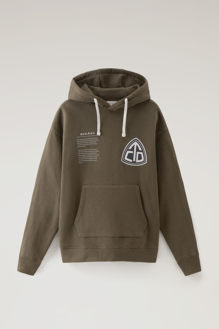 U.S. Trails Hoodie in Pure Cotton Green photo 5 | Woolrich