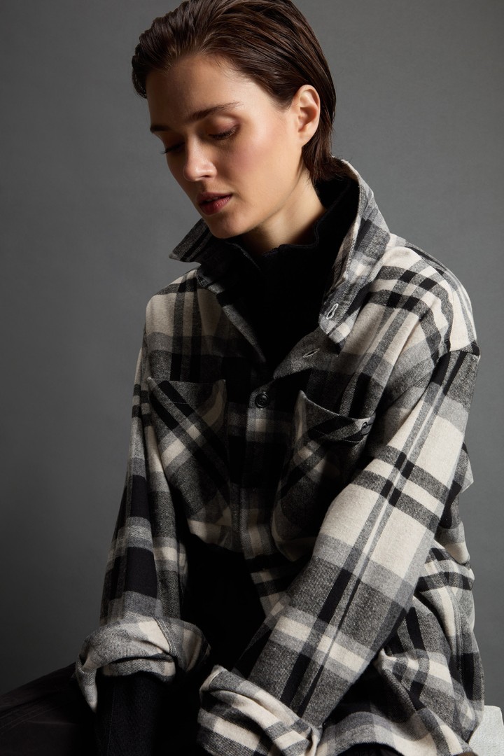 Checked Shirt in Cotton-Blend Flannel by Todd Snyder Multicolor photo 7 | Woolrich