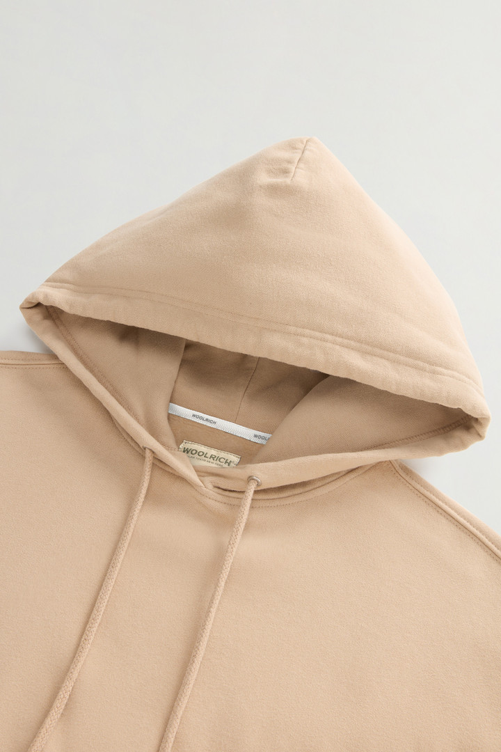 Pure Cotton Hoodie with Striped Sleeve Beige photo 6 | Woolrich