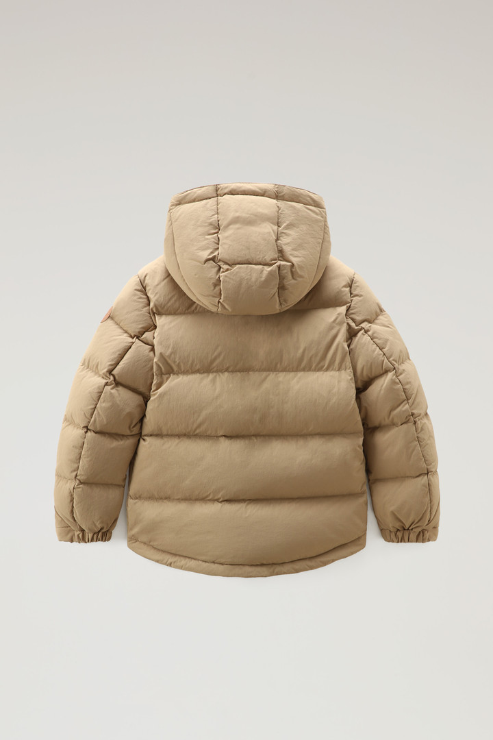 Boys' Quilted Taslan nylon Down Jacket with Detachable Hood Beige photo 2 | Woolrich