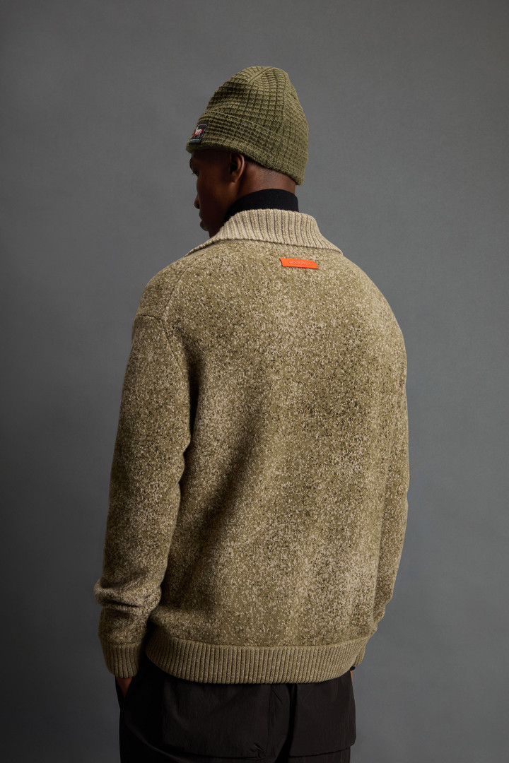 Sweater in Pure Virgin Wool with Jacquard Detailing by Todd Snyder Green photo 3 | Woolrich