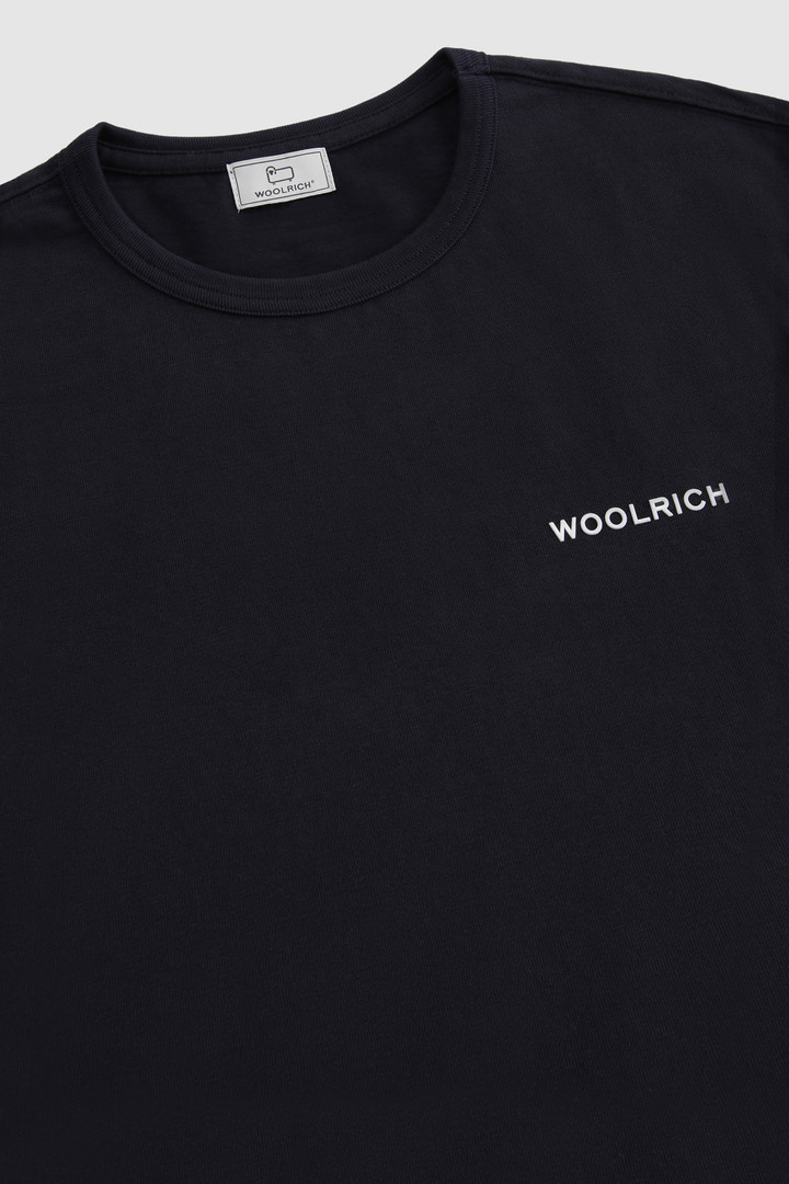 T-Shirt with Back Print Blue photo 5 | Woolrich