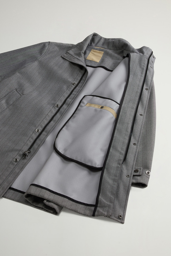 Yarn-Dyed Coat in Three-Layer Fabric with Hood Gray photo 8 | Woolrich