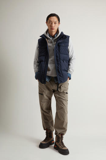 Gilet trapuntato in nylon tinto in capo Blu | Woolrich