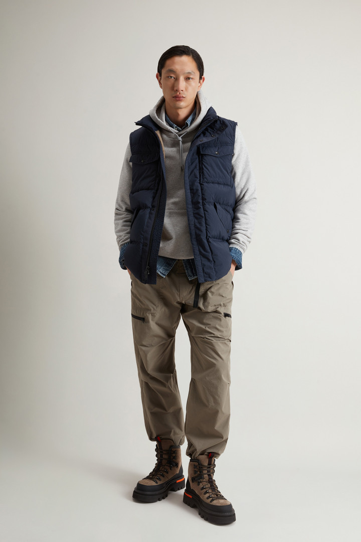 Garment-Dyed Quilted Nylon Vest Blue photo 2 | Woolrich