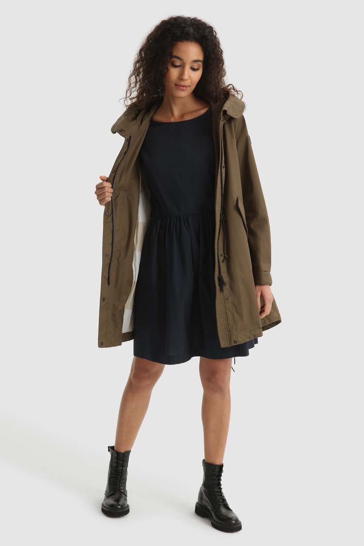 Cap-sleeve Popeline dress