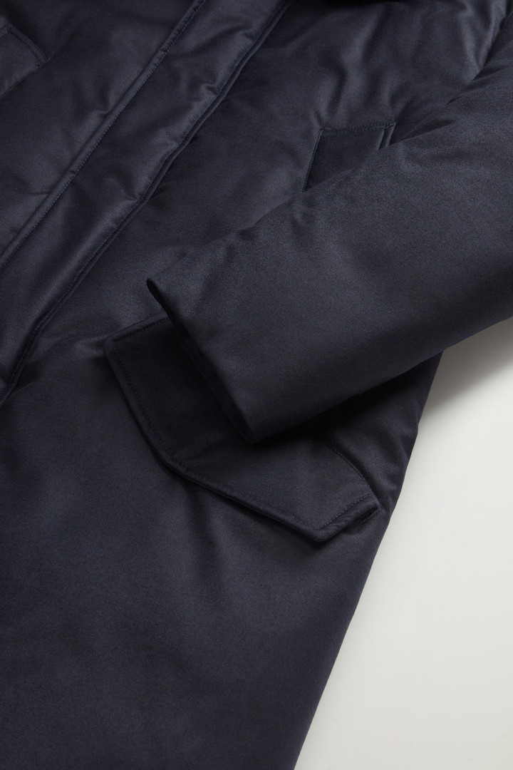 Parka in Italian Wool and Silk Blend Crafted with a Loro Piana Fabric Blue photo 7 | Woolrich