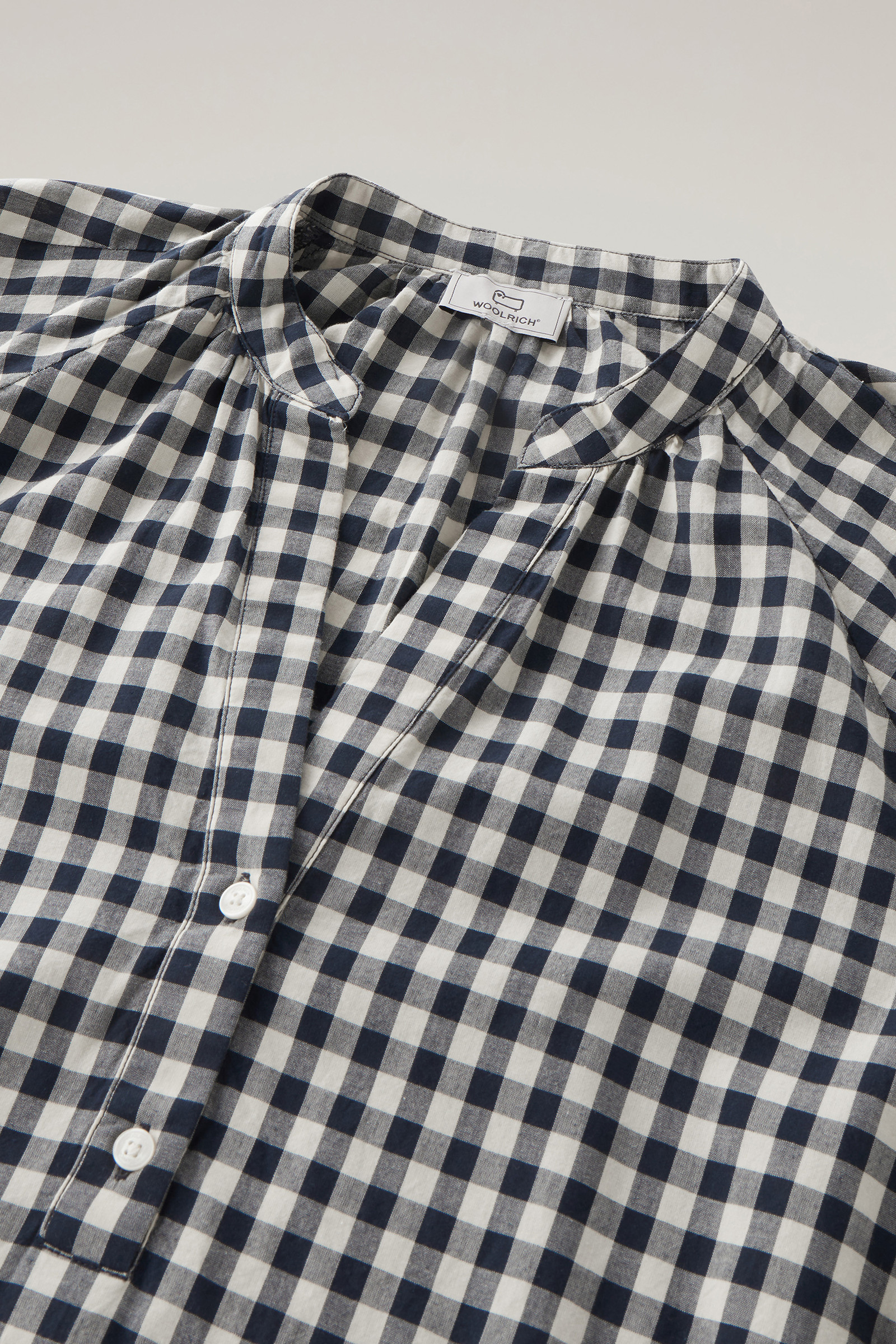 Check Dress in Pure Cotton with Ruffles Blue photo 6 | Woolrich