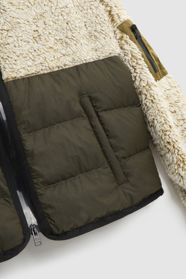 Hoody van fleece en nylon
