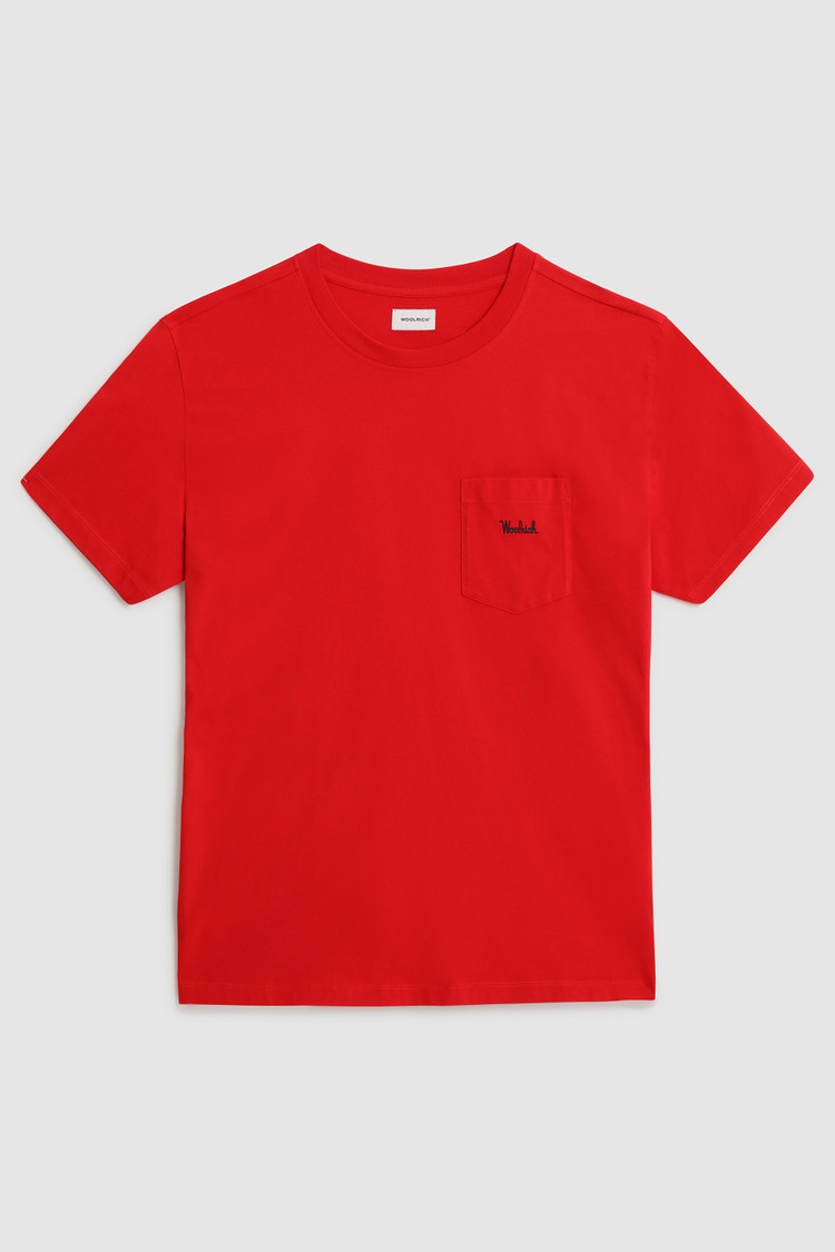 Embossed logo pocket tee