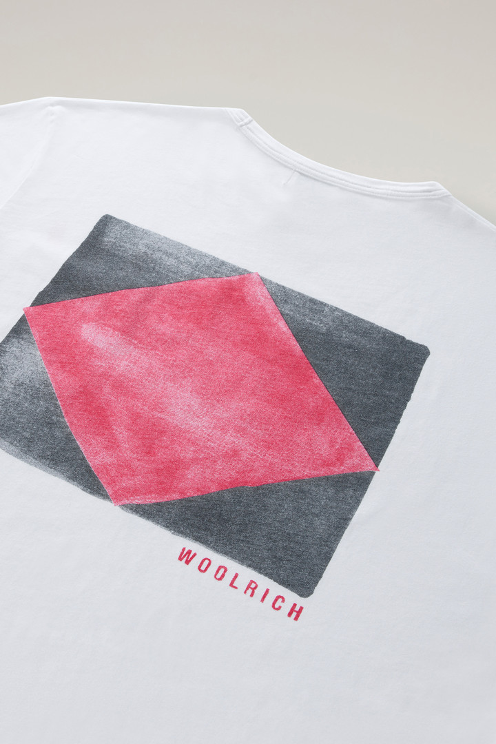Zuiver katoenen T-shirt met zak Wit photo 7 | Woolrich