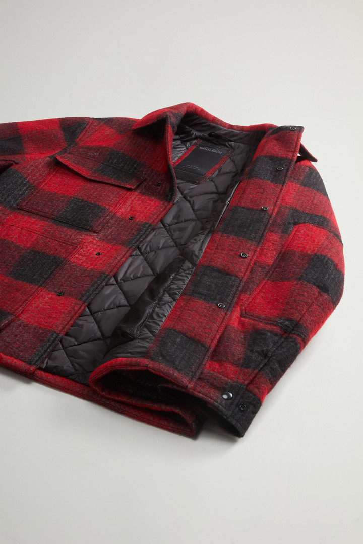 Giacca a camicia in misto lana italiana con motivo a quadri by Todd Snyder Rosso photo 10 | Woolrich