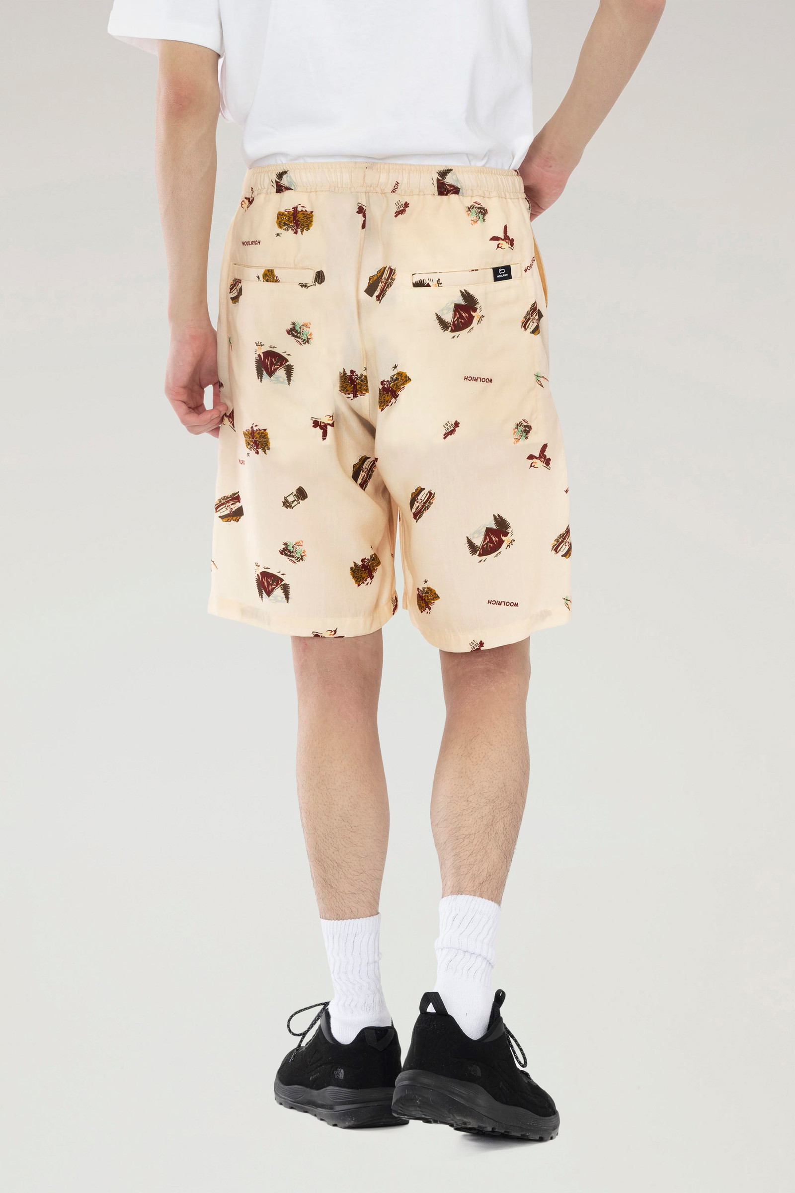 Pantaloncini in Lyocell con stampa beige photo 3 | Woolrich