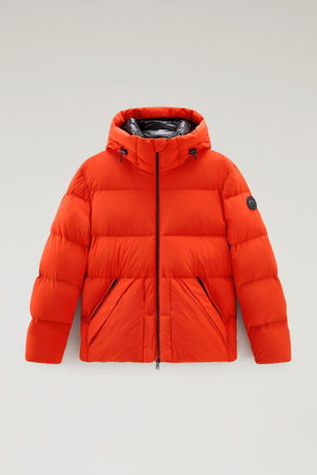 Sierra Supreme Down Jacket in Stretch Nylon Orange | Woolrich