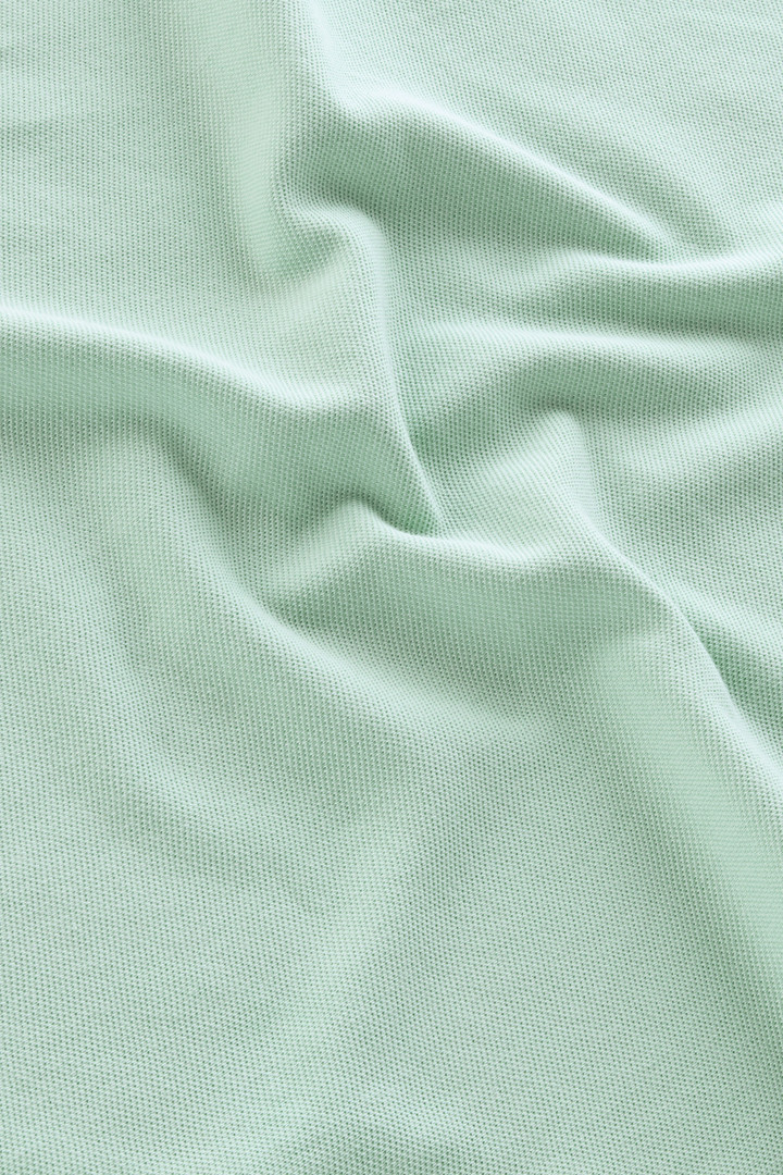 Polo Shirt in Pure Cotton Piquet Green photo 8 | Woolrich