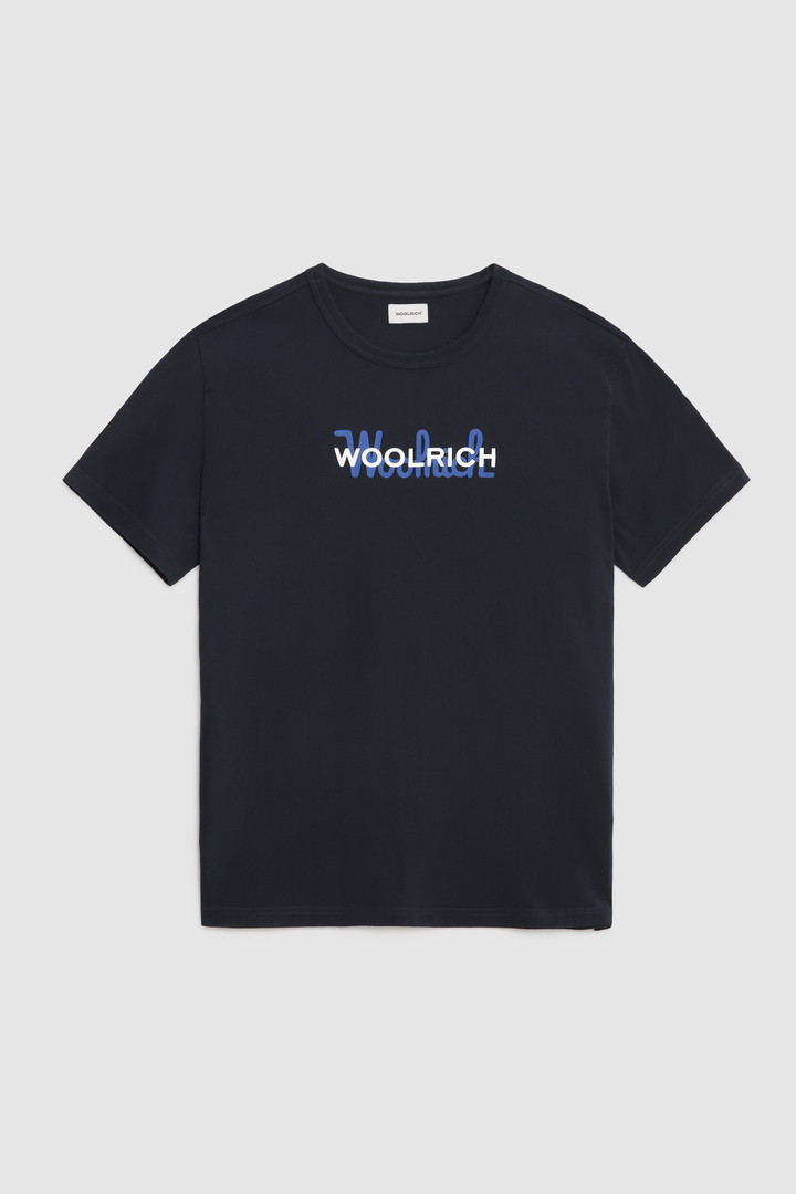Katoenen T-shirt met macro logo