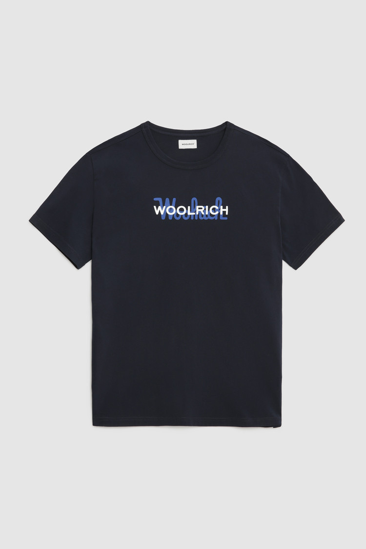 Katoenen T-shirt met macro logo
