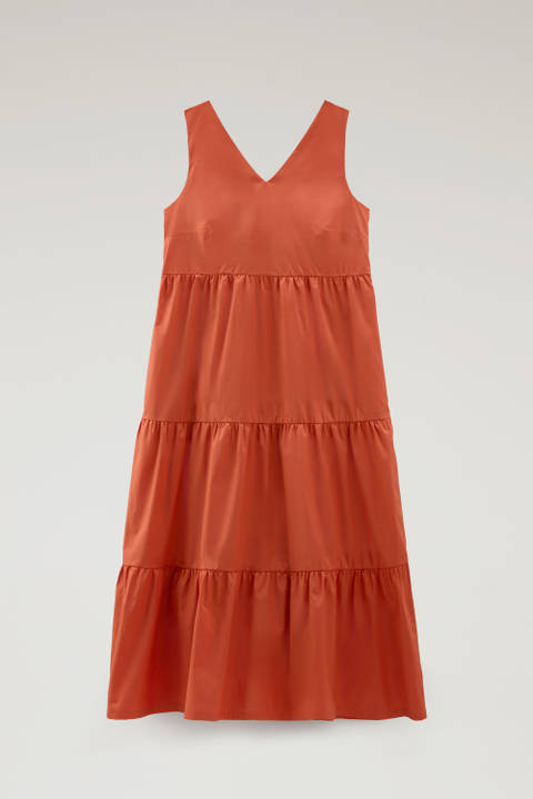 Kleid aus reinem Baumwollpopeline Orange photo 2 | Woolrich