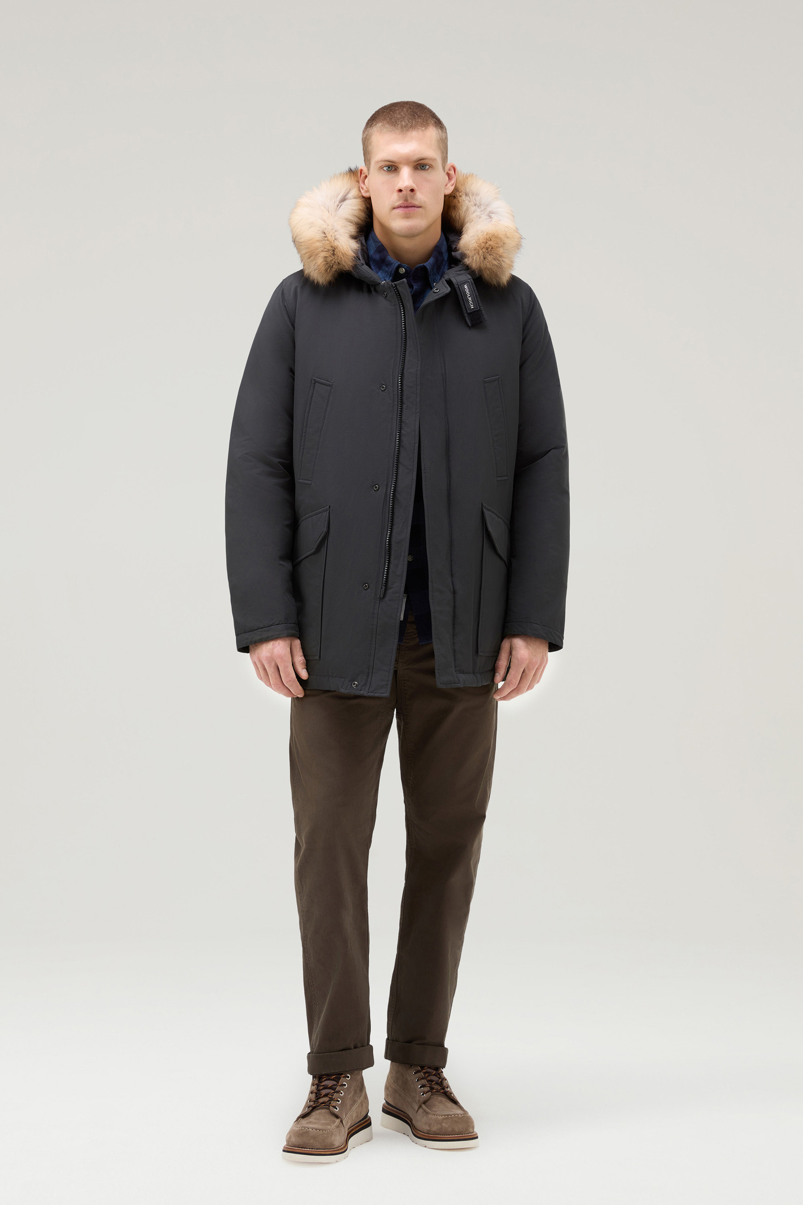Daytona Parka en Ramar Cloth con inserción de pelo desmontable negro photo 2 | Woolrich